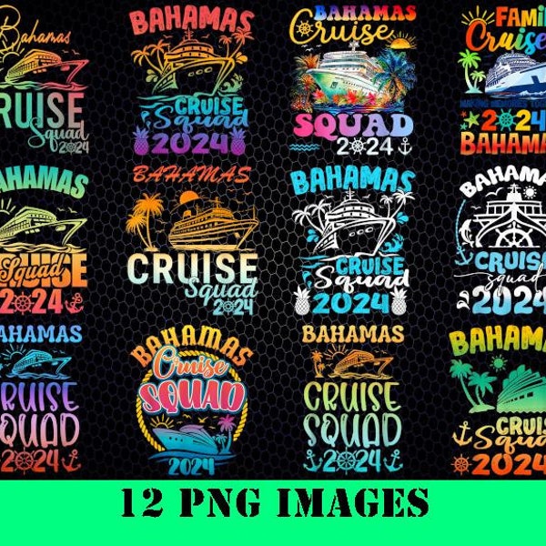 bahama cruise squad 2024 Png, Summer Matching Vacation 2024