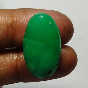 AAA+ Quality Australian Chrysoprase  Gemstone Natural Chrysoprase Cabochon, Semi Precious Chrysoprase Loose Stone For Jewelry 28x17x6mm 23ct