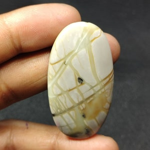 AAA Grade Picasso Cabochon, Picasso Jasper Cabochon, Picasso Gemstone, Loose cabochon for jewelry supplies,  Grey Cabochon 52.80ct 48x25x5mm