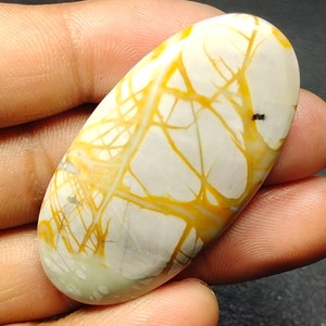 AAA Grade Picasso Cabochon, Picasso Jasper Cabochon, Picasso Gemstone, Loose cabochon for jewelry supplies,  Grey Cabochon 75.40ct 53x27x6mm