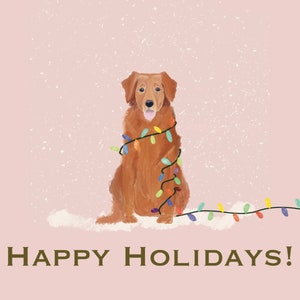 Golden Christmas No. 1.2, Merry Christmas, Holiday Card, Christmas Card, Dog Christmas Card, Golden Retriever