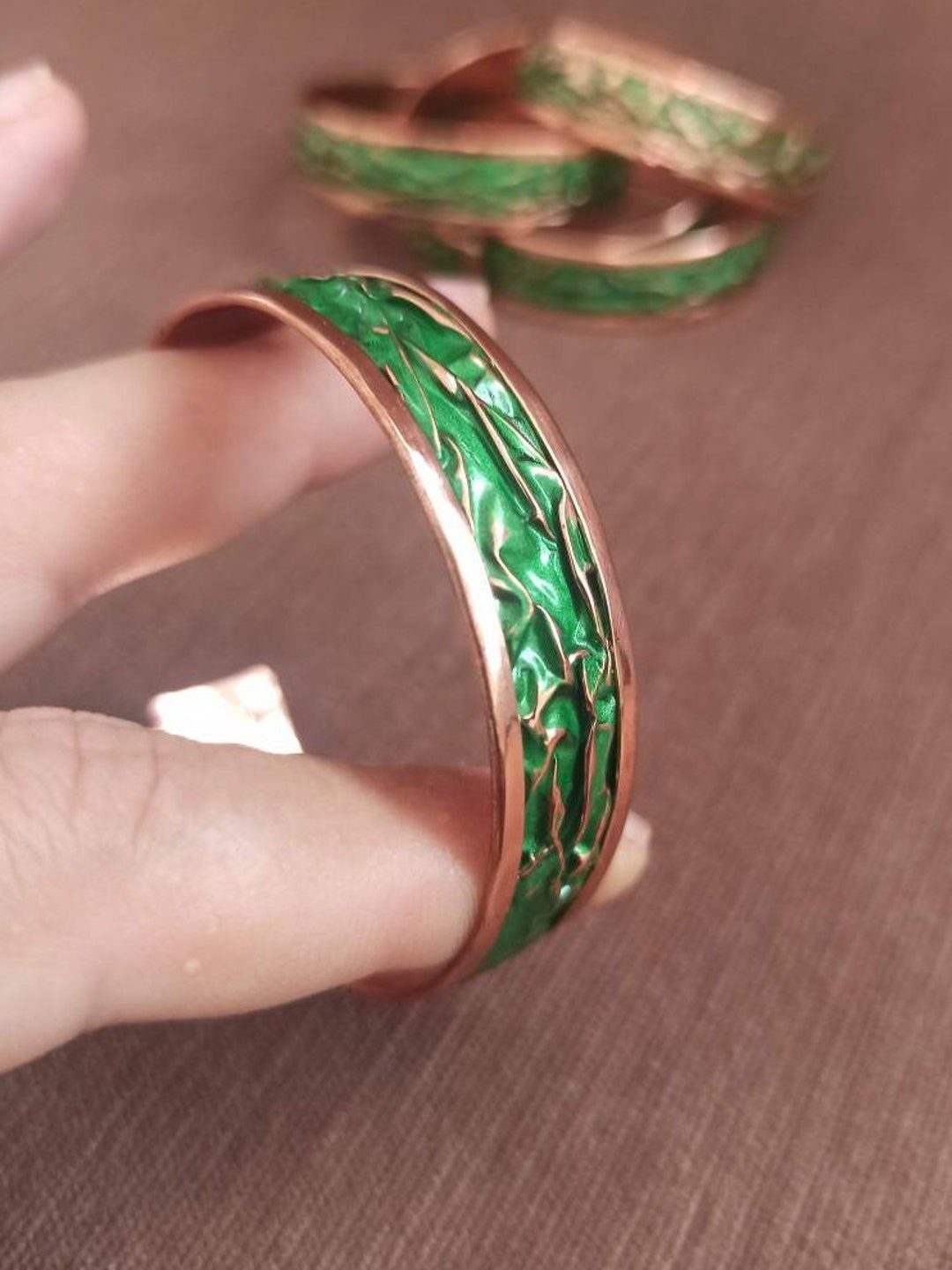 Green Copper Bracelet,copper Bracelet, Green Woman Bracelet, Copper