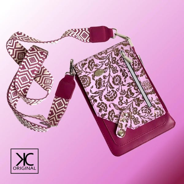 JeroniMini, PDF pattern leather, sewing pattern bag, shoulder bag pattern, bag sewing pattern, svg bag, phone bag sewing pattern, pdf bag