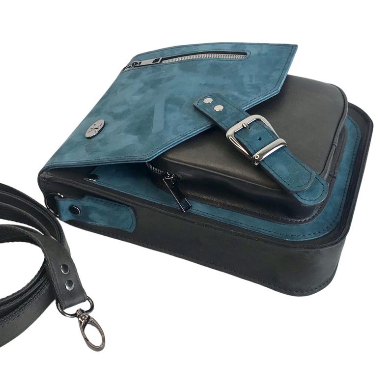 Jeronimo, messenger bag pattern, PDF pattern leather, sewing pattern for men bag, shoulder bag pattern, bag pattern pdf, bag sewing pattern image 15