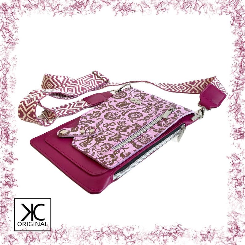 JeroniMini, PDF pattern leather, sewing pattern bag, shoulder bag pattern, bag sewing pattern, svg bag, phone bag sewing pattern, pdf bag image 3
