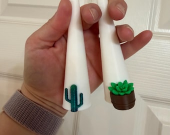 Cactus or Succulent Decorative Ring Cones for Your Jewelry or your TikTok Live!