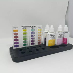 3D Printed API Test Kit Holder (holds 7 reagents, 8 test tubes, & API chart)