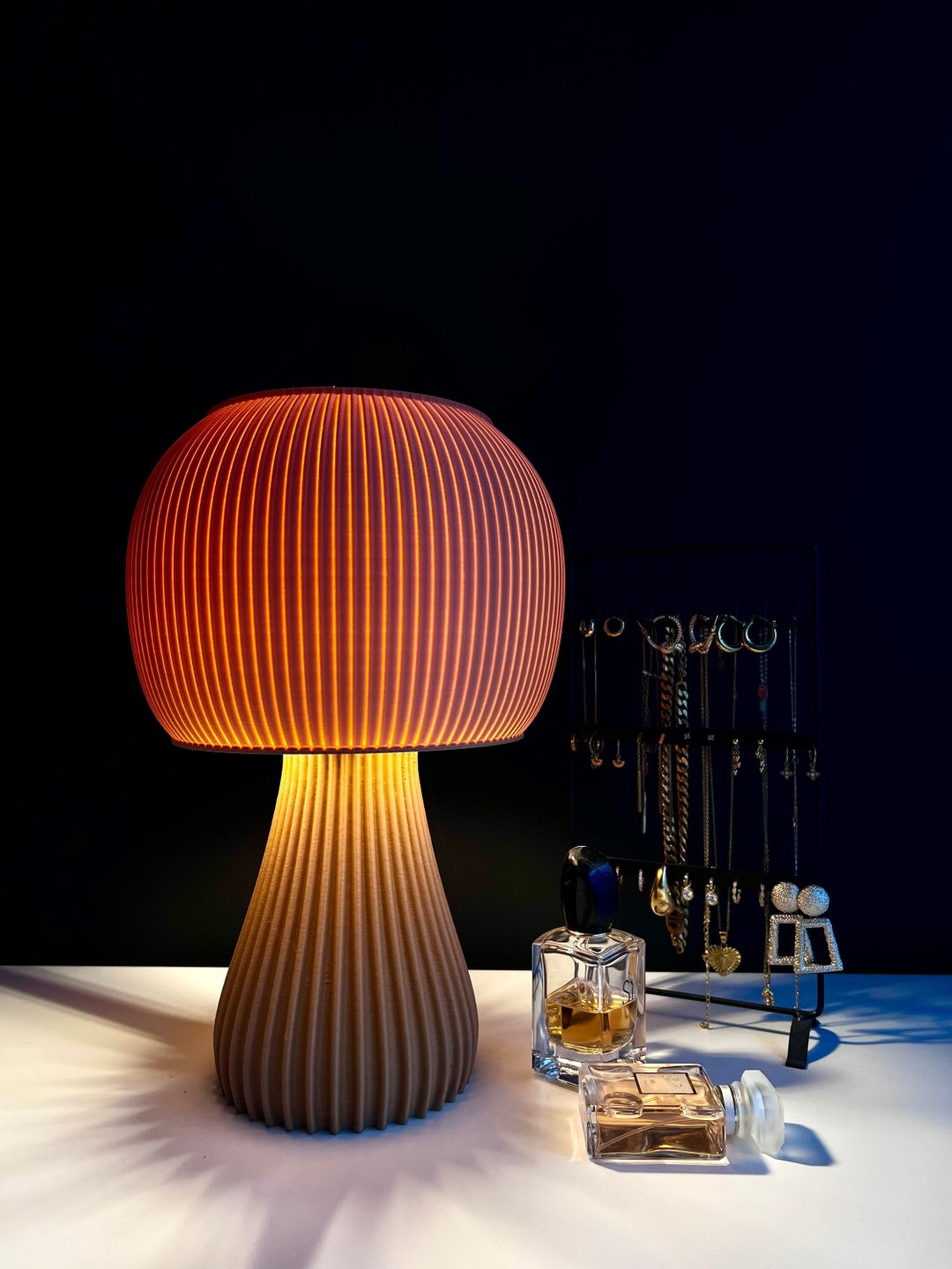 Wooden Mushroom Lamp, 3 Colors, Mushroom Table Lamp - Etsy