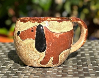 Dachshund Coffee Mug, Dachshund Lover Gift, Animal Tea Mug, Dog Mugs, Ceramic Dog Mug, Dog Mug