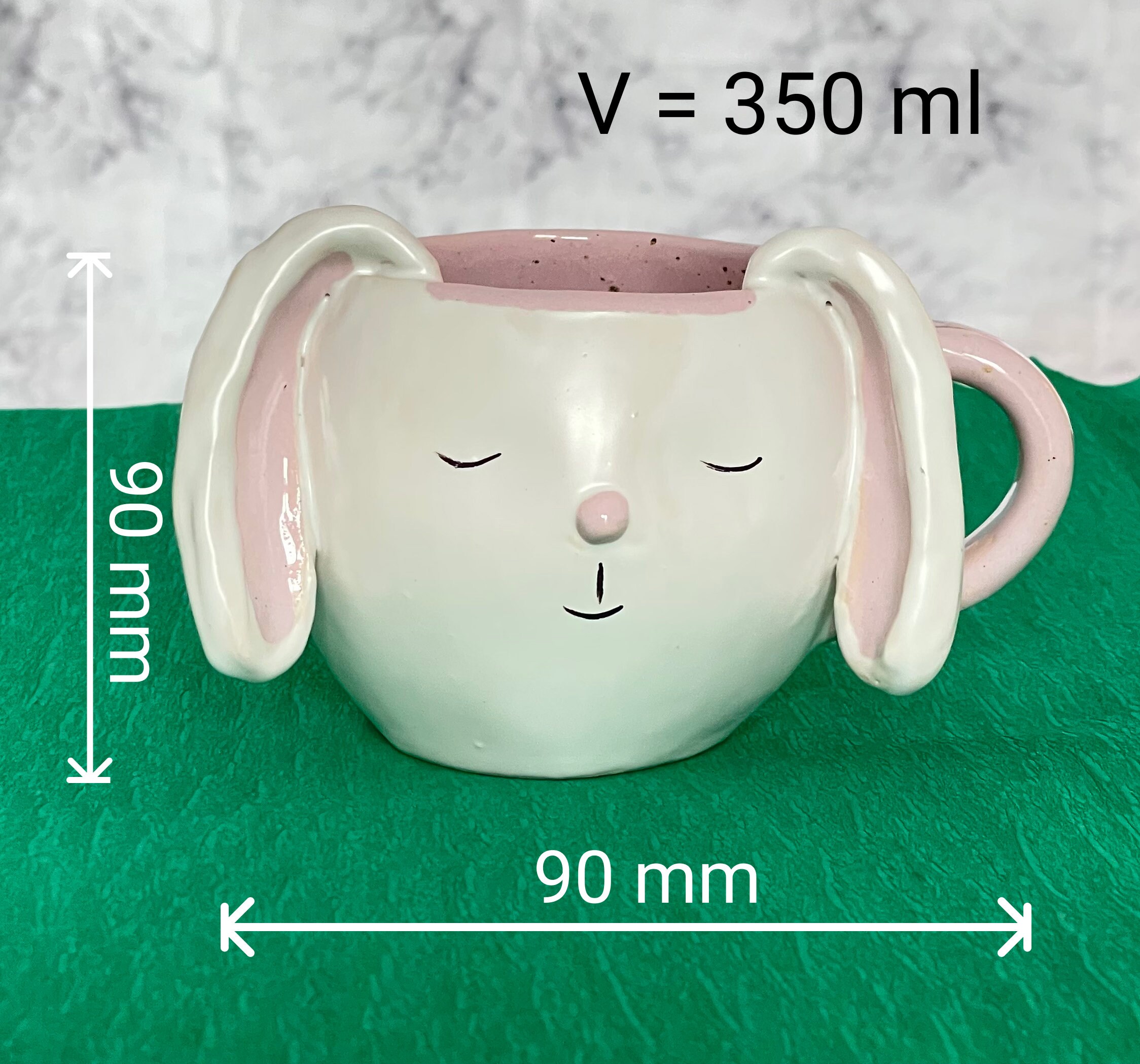 安い割引 Pottery Cup Handmade With Animal Motif, Ceramic Easter Bunny 工芸品