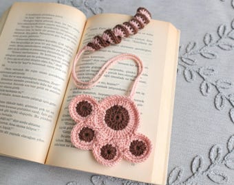 Crochet Cat Paw Bookmark, Handmade Cute Book Lover Gift, Amigurumi Book Marker, Gift for Reader, Cat Lover
