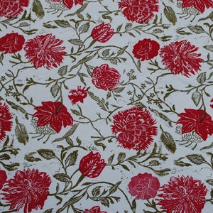 Hand-printed organic satin