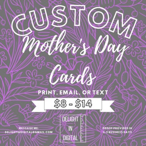 Diseño de tarjeta personalizada para el día de la madre