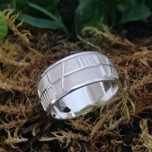 Ogham Name Ring, Ogham Wedding Band, Celtic Jewelry, Nordic Jewelry, Irish Jewelry, Custom Made Sterling Silver Engagement Ring with Name