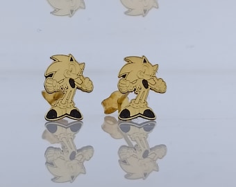 Silver Hedgehog Stud Earrings, Cartoon Earrings, Cartoon Jewelry, Animal Earrings, Animal Jewelry, Gift for Kids