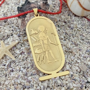 Egyptian Cartouche Goddess Sekhmet Necklace | Hieroglyph Necklace Jewelry | Custom Made Necklace | 925 Sterling Silver | Egypt Name Necklace