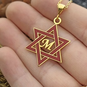 Star of David Pendant Necklace Jewish Star Necklace Magen David Necklace Star of David Talisman Religious Necklace Enamel necklace