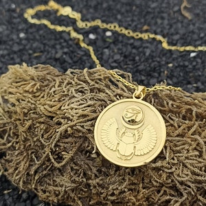 Egyptian Personalized Scarab Necklace, Hieroglyph Necklace Jewelry, Custom Made Necklace Beetle Pendant, Egypt Necklace with Name