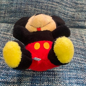 Vintage 1970s Mickey Mouse Walt Disney World Peluche Toys Taiwán 11 " Raro imagen 4
