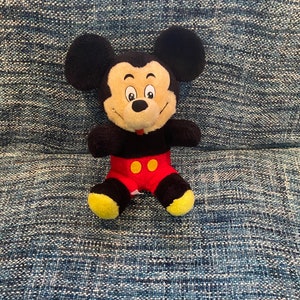 Vintage 1970s Mickey Mouse Walt Disney World Peluche Toys Taiwán 11 " Raro imagen 1