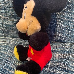 Vintage 1970s Mickey Mouse Walt Disney World Peluche Toys Taiwán 11 " Raro imagen 7