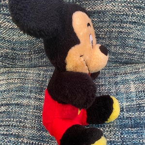 Vintage 1970s Mickey Mouse Walt Disney World Peluche Toys Taiwán 11 " Raro imagen 6