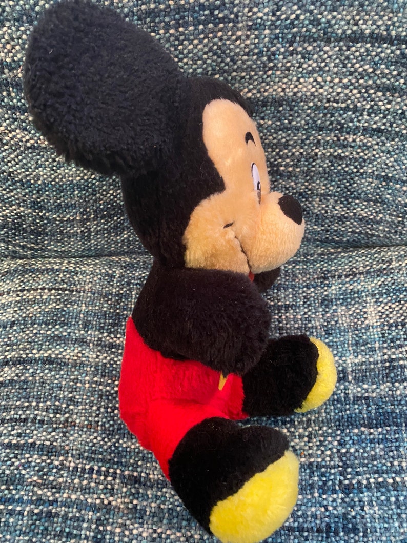 Vintage 1970s Mickey Mouse Walt Disney World Peluche Toys Taiwán 11 " Raro imagen 6
