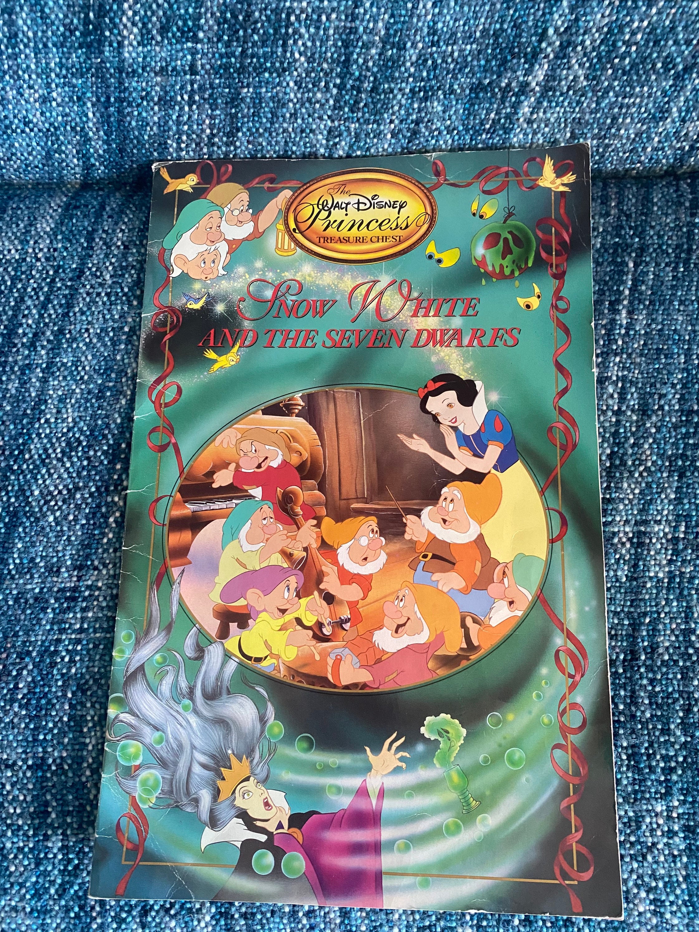 Walt Disney  White 絵本 ビンテージ Vintage Walt Disney Princess Treasure Chest Collectible Book (XL
