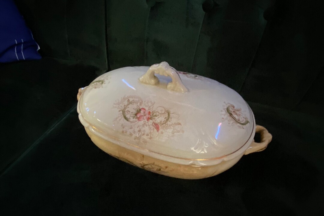 Antique Ironstone China Warranted Casserole Dish With Lid 19th Century ...