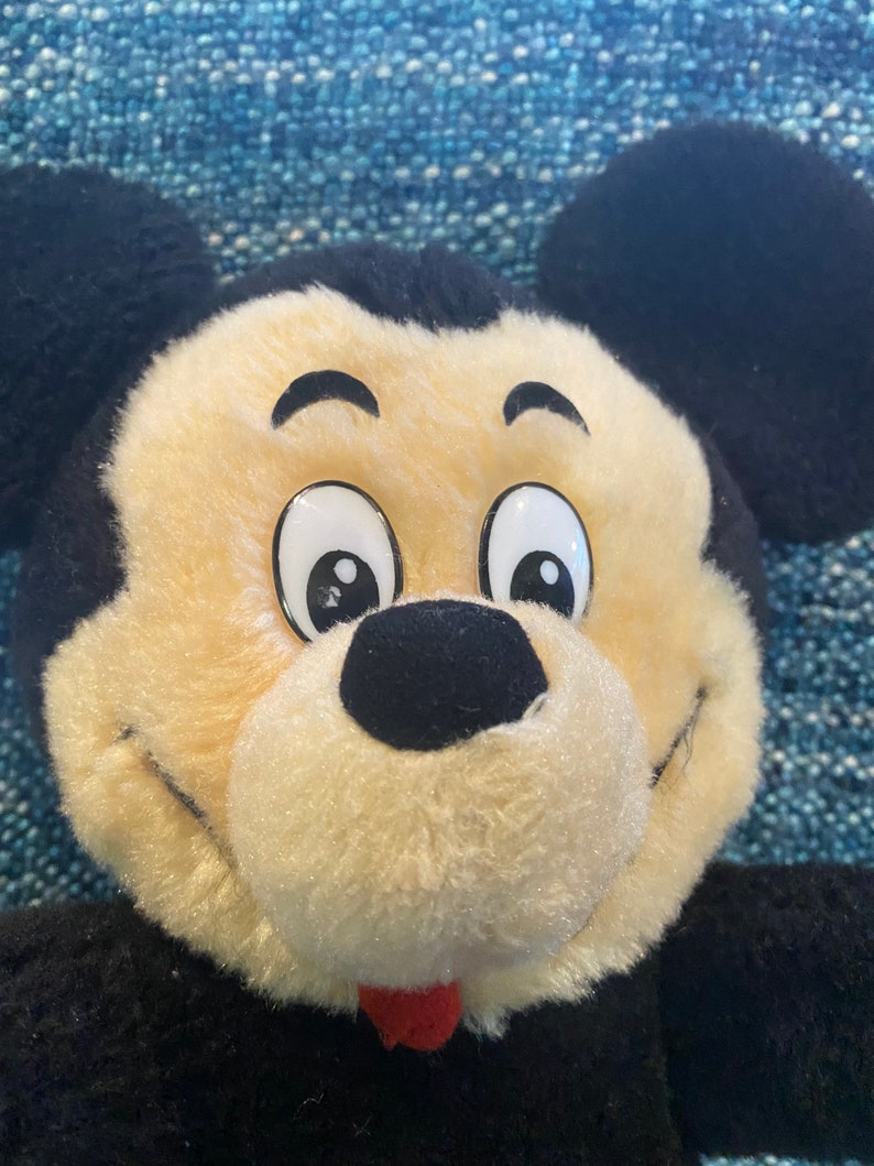 Vintage 1970s Mickey Mouse Walt Disney World Peluche Toys Taiwán 11 " Raro imagen 5