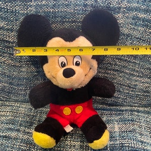 Vintage 1970s Mickey Mouse Walt Disney World Peluche Toys Taiwán 11 " Raro imagen 9