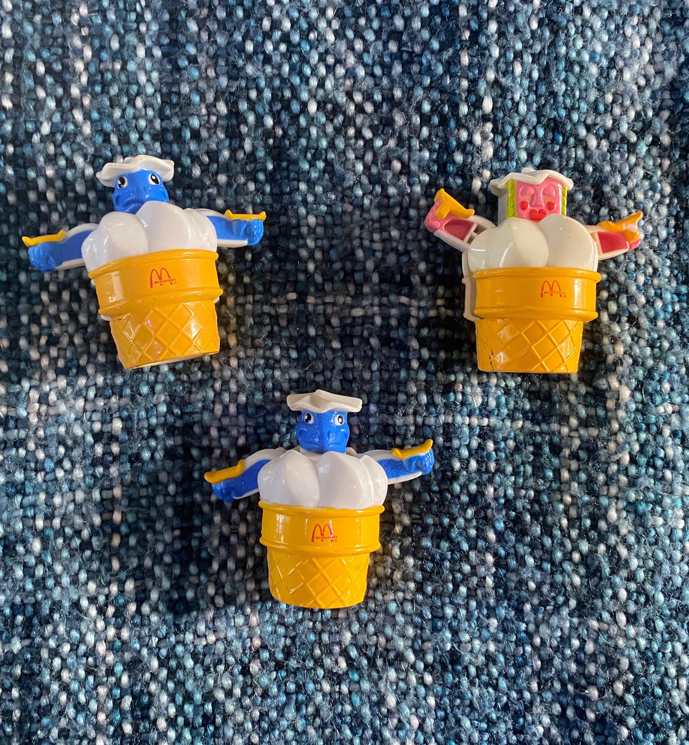 Vintage Mcdonalds Changables Transforming Ice Cream Cones- Mcdino