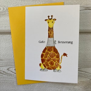 Genesungskarte, Klappkarte, A6, Giraffe