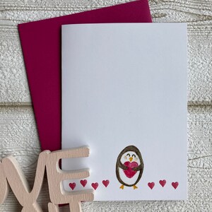 Valentinstagskarte, Klappkarte, Pinguin, A6, Muttertag