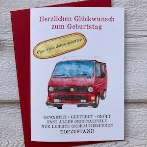 Biglietto d'auguri, Bulli, biglietto pieghevole, autobus T3