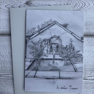 Fontaine à cartes de deuil, carte pliante, A6, deuil, condoléances