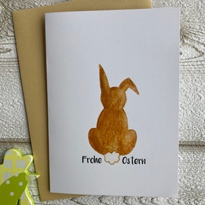 Osterkarte, Klappkarte, Hase, A6