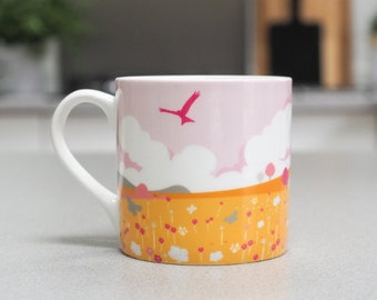 Fine Bone China Mug - Butterfly Meadow