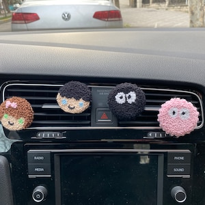 Handmade Car Air Vent Clip, Punch Needle Car Accessories, Cute and Funny Air Vent Charm, New Driver Gift, Colorful Car Decor for Women