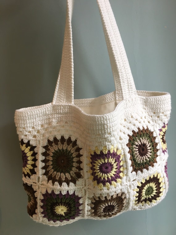 Bolso cuadrado tejido a crochet hotsell
