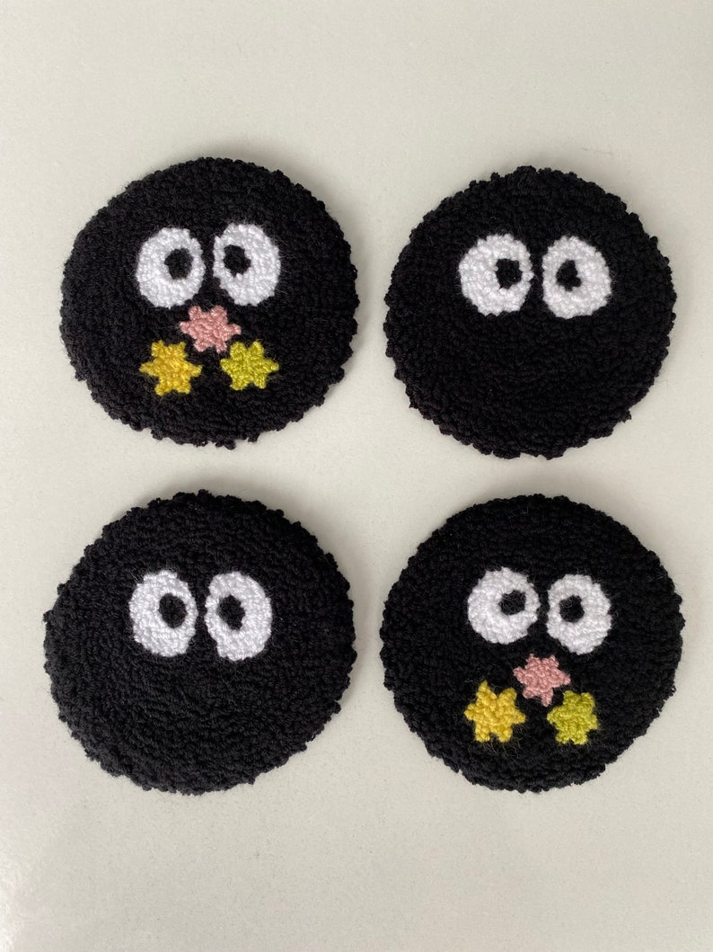 Set of 2 Car Coasters Handmade Funny Car Accessories Punch Etsy