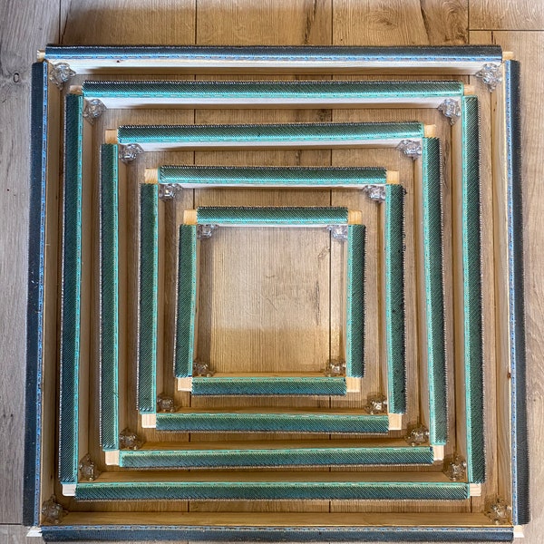 Marco de aro, marco de madera de aguja para bordado con aguja perforadora, marco de enganche de alfombra