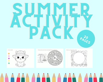 Sommer-Tagebuch, Kinderspiele und Ausmalen (PDF)