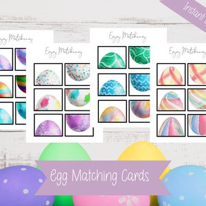 Easter Egg Matching Cards, Easter Printable Activity, Easter Preschool Activities, Easter Montessori, Easter Fine Motor Activity