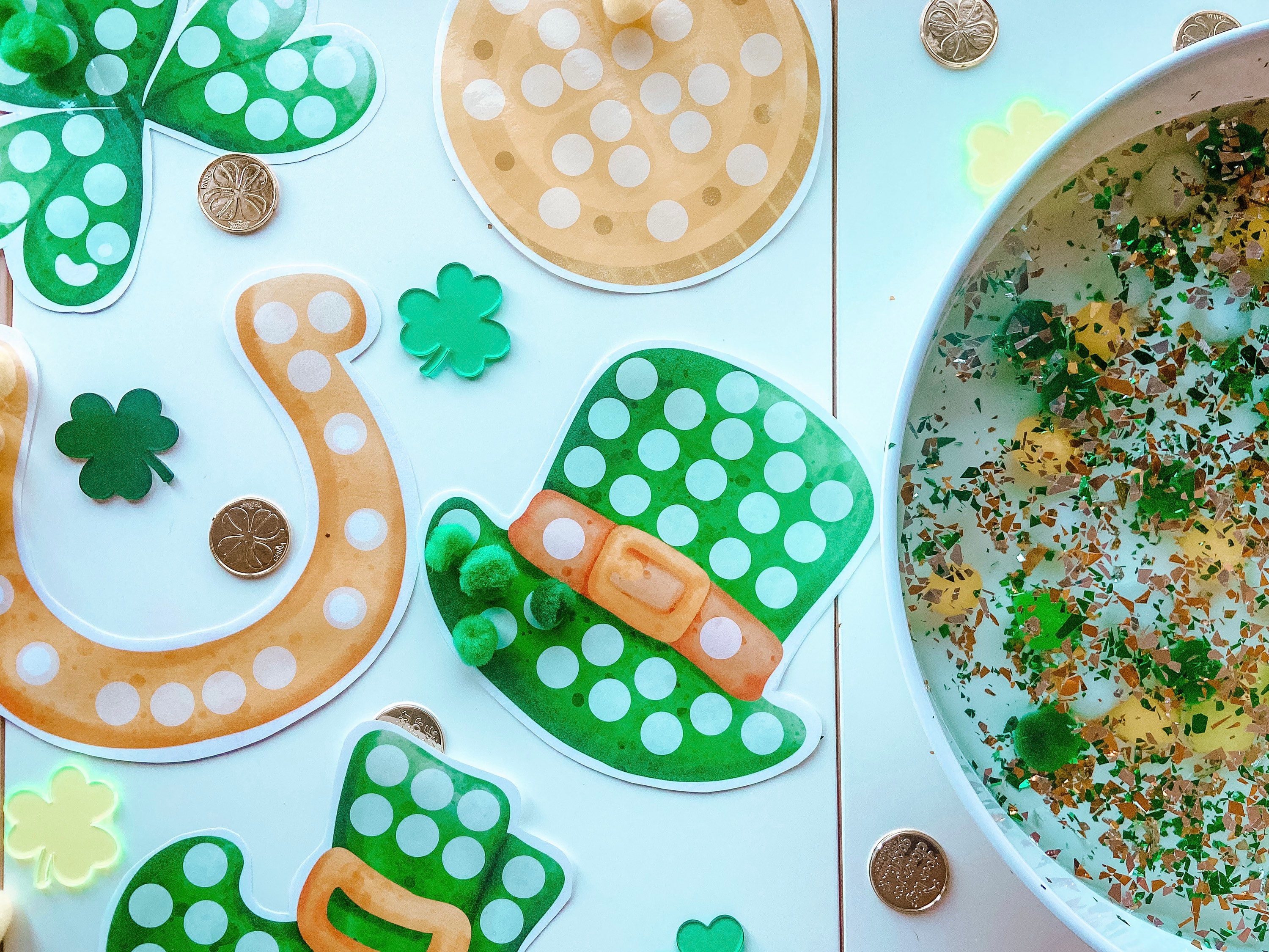 St. Patrick's Day Dot Pages, Preschool Printable Activity, March…