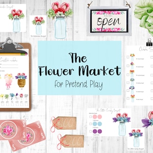 Flower Market Printables, Flower Shop Dramtic Play, Flower Shop Pretned Play Printable,  Dramtic Play Center, Dramtic Play Printables