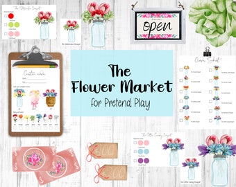 Flower Market Printables, Flower Shop Dramtic Play, Flower Shop Pretned Play Printable,  Dramtic Play Center, Dramtic Play Printables