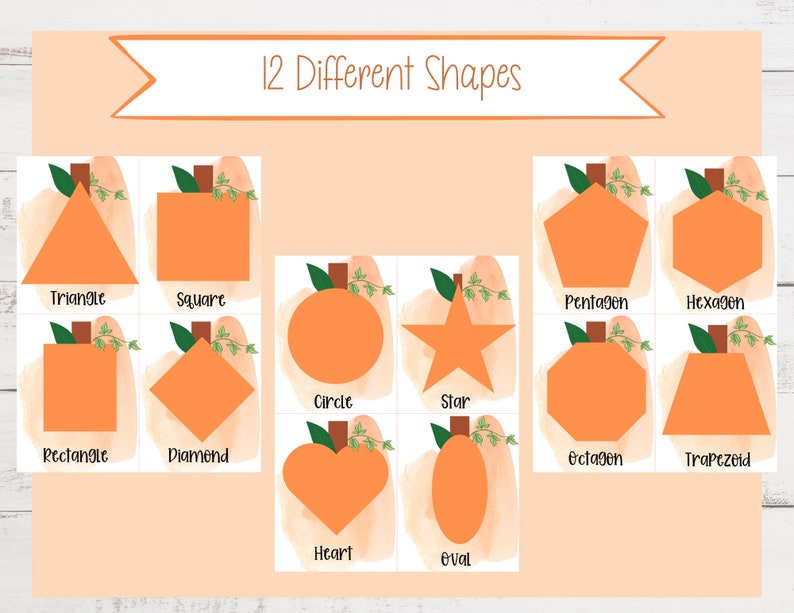 Pumpkin Preschool Printable, Preschool Shape Cards, Pumpkin Printable ...