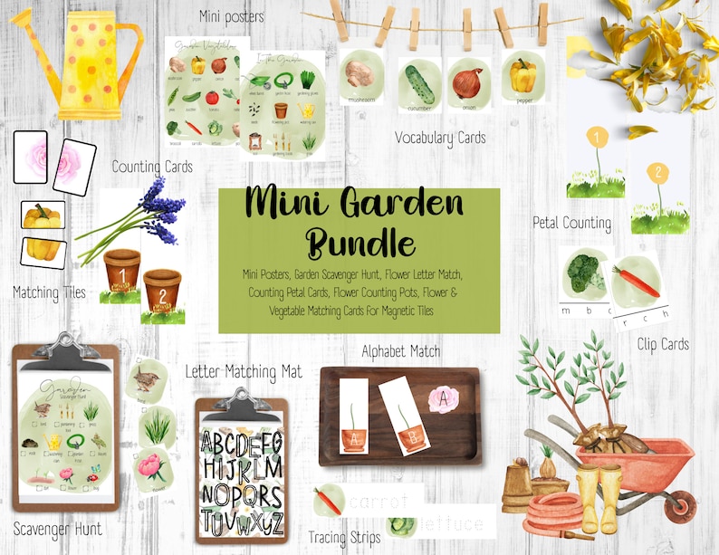 Preschool Garden Printable Bundle Homeschool Garden | Etsy