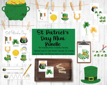 St. Patrick's Day Unit, Preschool Printable Activity, March Preschool Activities, St. Patrick's Day Crafts for Kids, March Montessori Play